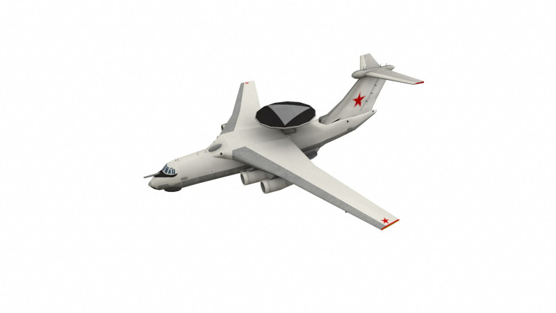 Beriev A50 Low-Poly 3D Model .c4d .max .obj .3ds .fbx .stl .blend 