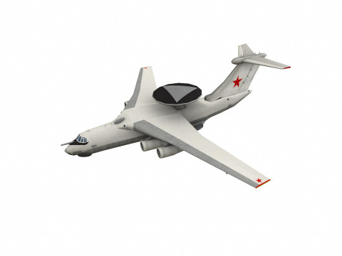 Beriev A50 Low-Poly 3D Model