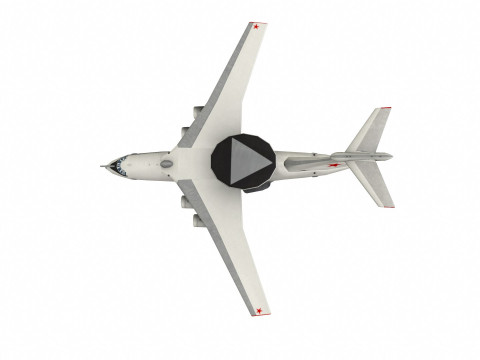 Beriev A50 Low-Poly 3D Model