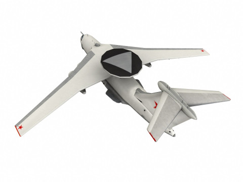Beriev A50 Low-Poly 3D Model