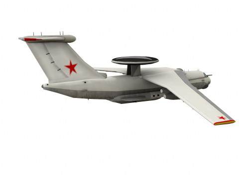 Beriev A50 Low-Poly 3D Model