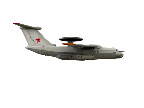 Beriev A50 Low-Poly 3D Model