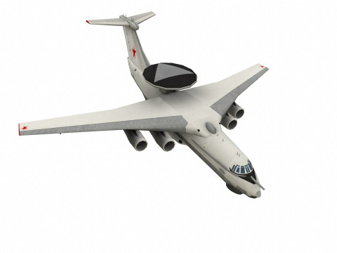 Beriev A50 Low-Poly 3D Model
