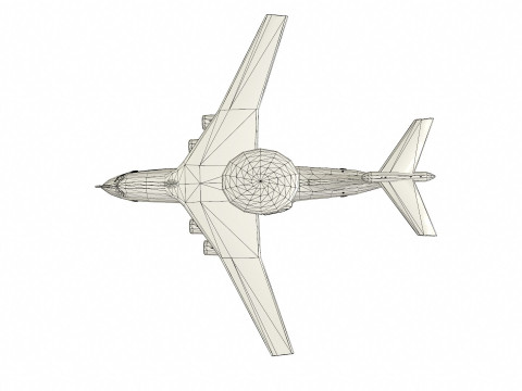 Beriev A50 Low-Poly 3D Model