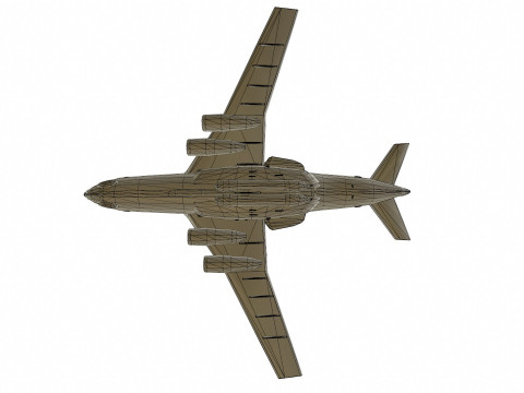 Beriev A50 Low-Poly 3D Model