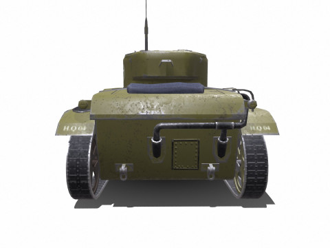 M22 Locust American Light Tank 3D 모델