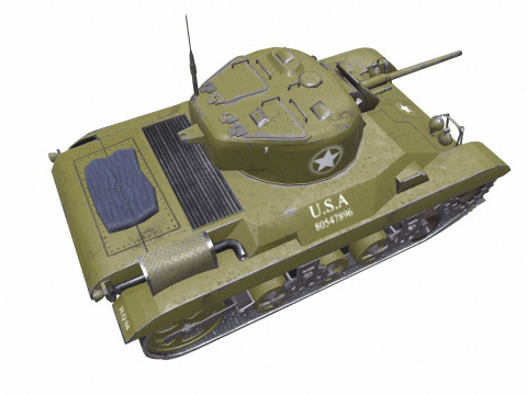 M22 Locust American Light Tank 3D 모델