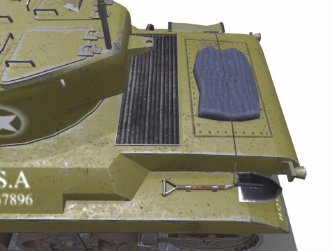 M22 Locust American Light Tank 3D 모델