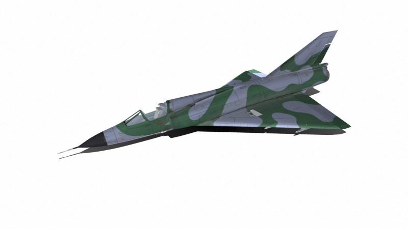 Dassault Mirage III Low-Poly Modèle 3D .c4d .max .obj .3ds .fbx .stl .blend