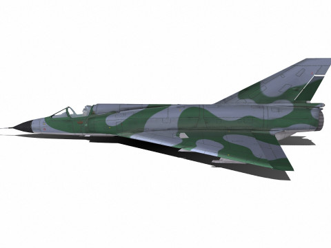 Dassault Mirage III Low-Poly Modèle 3D
