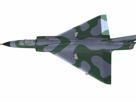 Dassault Mirage III Low-Poly Modèle 3D