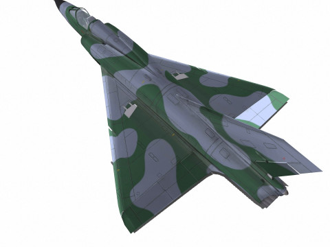 Dassault Mirage III Low-Poly Modèle 3D