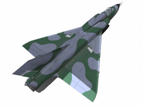 Dassault Mirage III Low-Poly Modèle 3D