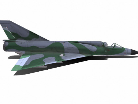 Dassault Mirage III Low-Poly Modèle 3D