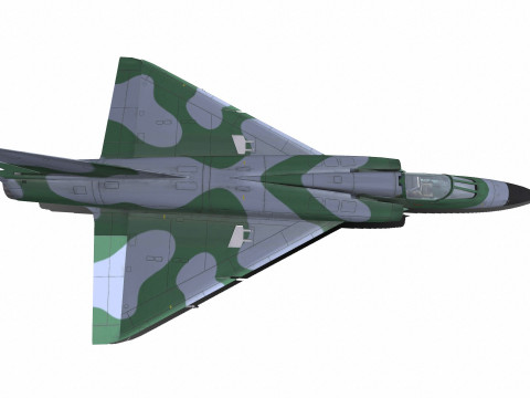 Dassault Mirage III Low-Poly Modèle 3D