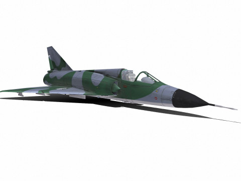 Dassault Mirage III Low-Poly Modèle 3D