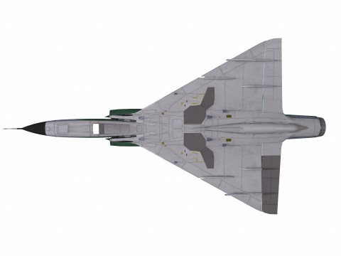 Dassault Mirage III Low-Poly Modèle 3D