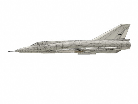 Dassault Mirage III Low-Poly Modèle 3D