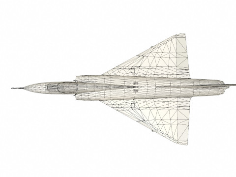 Dassault Mirage III Low-Poly Modèle 3D