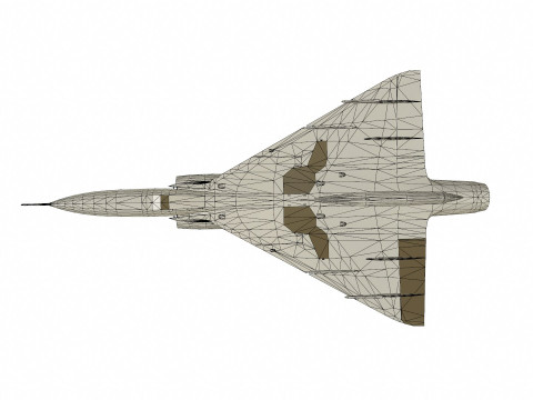 Dassault Mirage III Low-Poly Modèle 3D