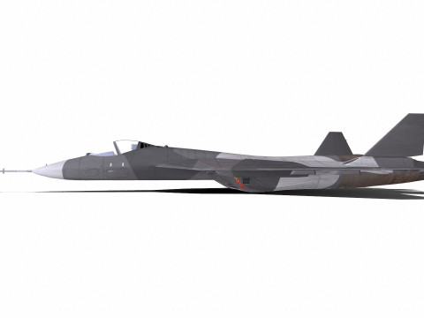 Sukhoi Su-57 Low-Poly 3D Model