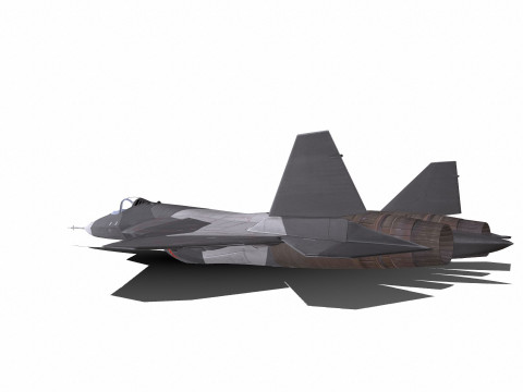 Sukhoi Su-57 Low-Poly 3D Model