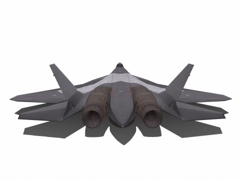 Sukhoi Su-57 Low-Poly 3D Model