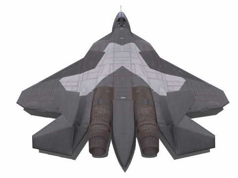 Sukhoi Su-57 Low-Poly 3D Model