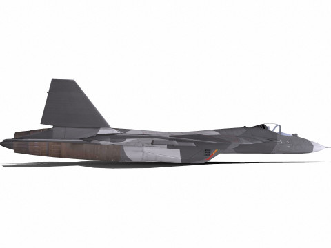 Sukhoi Su-57 Low-Poly 3D Model