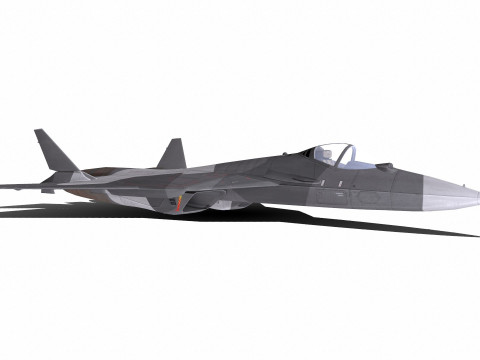 Sukhoi Su-57 Low-Poly 3D Model