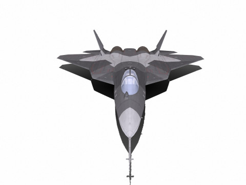 Sukhoi Su-57 Low-Poly 3D Model