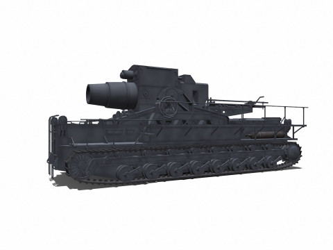 Karl-Gerat Self-Propelled Siege Mortar 3D Model