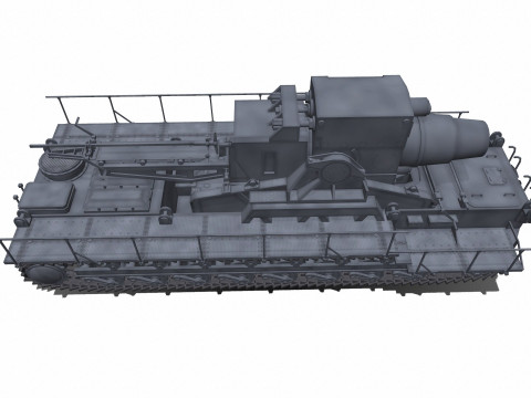 Karl-Gerat Self-Propelled Siege Mortar 3D मॉडल