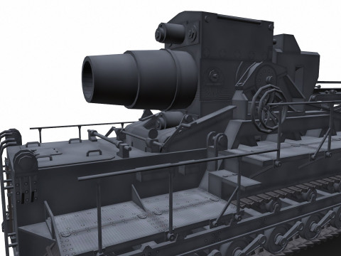 Karl-Gerat Self-Propelled Siege Mortar 3D मॉडल