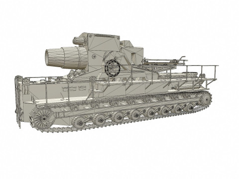 Karl-Gerat Self-Propelled Siege Mortar 3D मॉडल