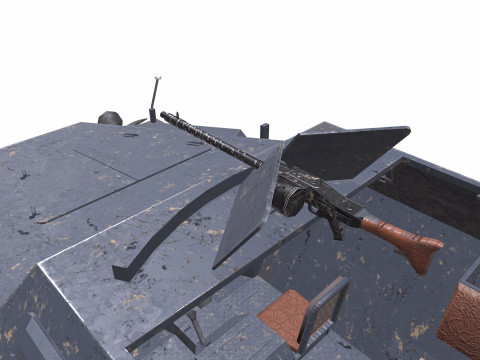 D Kfz 251 German Armored Fighting Vehicle PBR 3D मॉडल