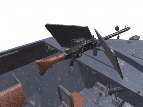 D Kfz 251 German Armored Fighting Vehicle PBR 3D मॉडल