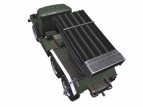 BM-21 Grad Self-Propelled Multiple Rocket Launcher 3D Model