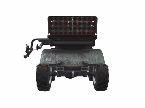 BM-21 Grad Self-Propelled Multiple Rocket Launcher 3D Model