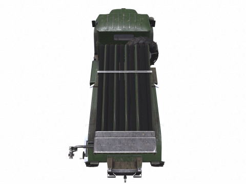 BM-21 Grad Self-Propelled Multiple Rocket Launcher 3D Model