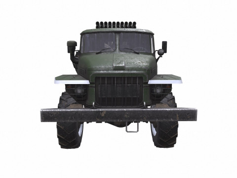 BM-21 Grad Self-Propelled Multiple Rocket Launcher 3D Model