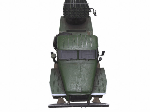 BM-21 Grad Self-Propelled Multiple Rocket Launcher 3D Model