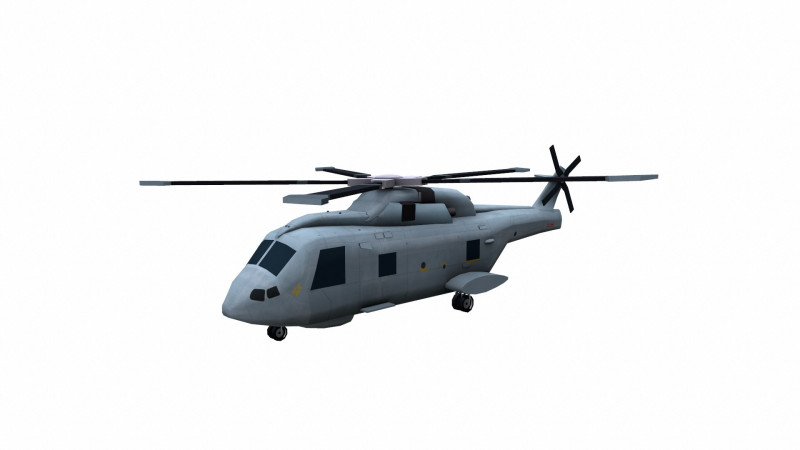 AgustaWestland AW101 3D Model .c4d .max .obj .3ds .fbx .stl .blend 