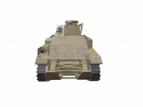 Type 89 I-Go Japan Medium Tank PBR Model 3D