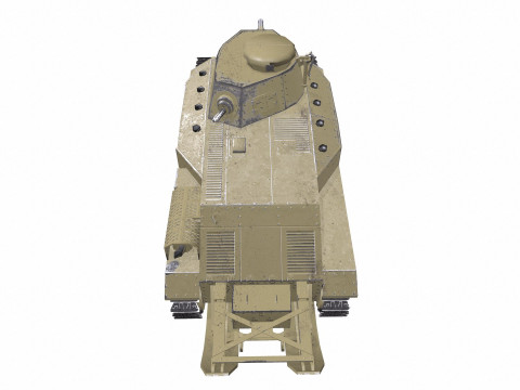 Type 89 I-Go Japan Medium Tank PBR Model 3D