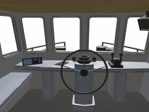Fishing Trawler Low-poly PBR Modèle 3D