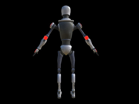 Robot Low-poly PBR 3D-Modell