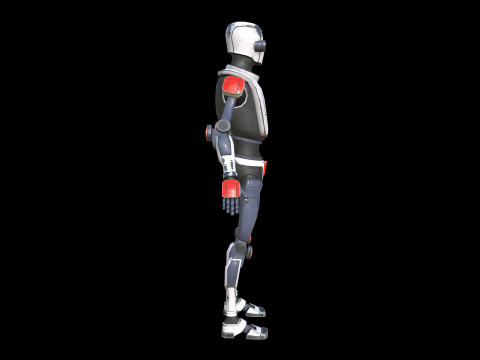 Robot Low-poly PBR 3D-Modell