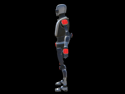 Robot Low-poly PBR 3D-Modell