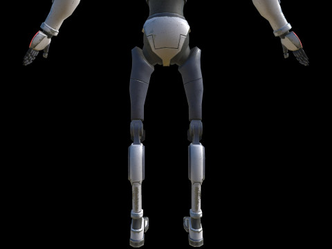 Robot Low-poly PBR 3D-Modell